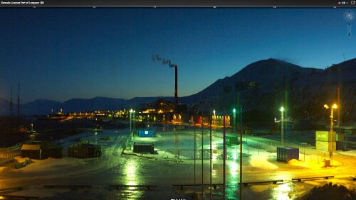 WebCams Svalbard Livecam Port of Longyear 27.01.2015