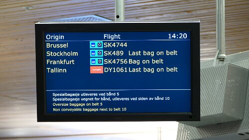 Anreise Am Gepäckband in Oslo