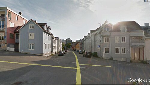 Tromsø Unsere Unterkunft in Streetview-Ansicht