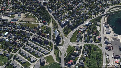 Tromsø Ishavskatedralen in 3D-Ansicht