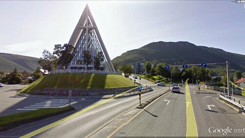 Tromsø Ishavskatedralen in Streetview-Ansicht