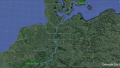 Hahnstätten – Malmö Hahnstätten – Puttgarden – [DANMARK] – Rødby – Öresundbrücke – [SVERIGE] – Malmö, ‚First Hotel Jörgen Kock‘, 9 Std. 14 Min. / 867 km