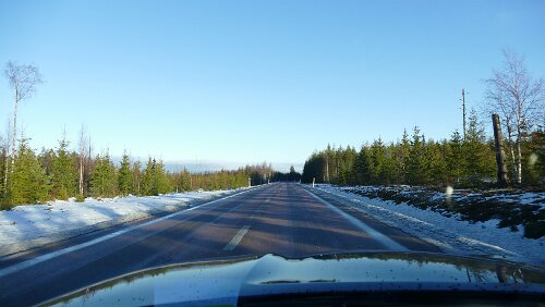 Karlstad – Östersund Vor Vansbro auf der Fahrt nach Östersund
