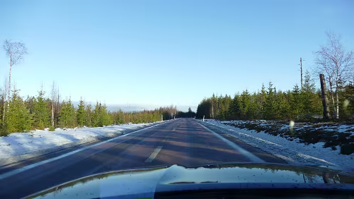 Karlstad – Östersund Vor Vansbro auf der Fahrt nach Östersund