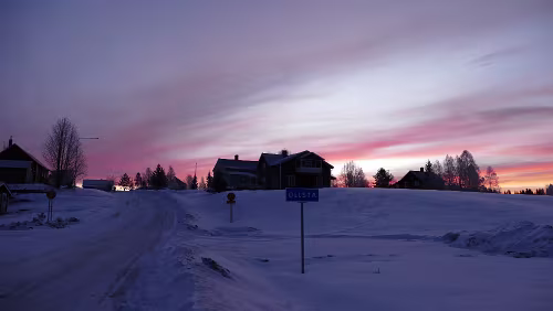 Östersund – Engan Am frühen Morgen auf dem Inlandsvägen nach Östersund