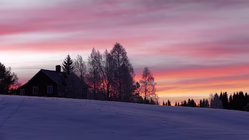 Östersund – Engan Am frühen Morgen auf dem Inlandsvägen nach Östersund
