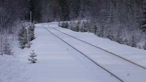 Östersund – Engan Haltestelle Fiandberg an der Inlandsbanan