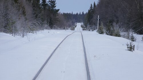 Östersund – Engan Haltestelle Fiandberg an der Inlandsbanan