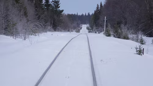 Östersund – Engan Haltestelle Fiandberg an der Inlandsbanan