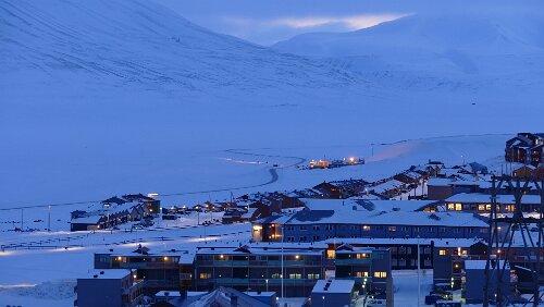 Longyearbyen Blick in das Adventdalen