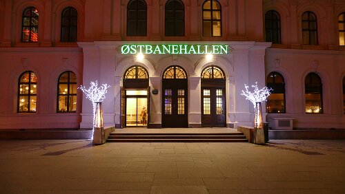 Trondheim – Oslo Der alte Ostbahnhof, heute ein Einkaufszentrum