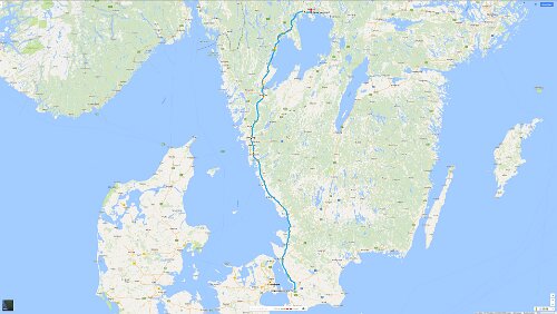 02 - 29.01.2017 So 29.01.2017 Malmö – Göteborg – Karlstad, 'Clarion Hotel Plaza', 6 Std. 5 Min. (562 km), über E20