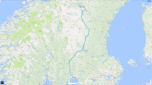 03 - 30.01.2017 Mo 30.01.2017 Karlstad – Malung – Sveg – Östersund, 'Hotell Linden, 7 Std. 26 Min. (587 km), über E45