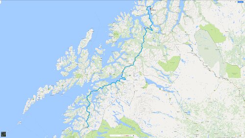 05 - 01.02.2017 Mi 01.02.2017 Engan – Bognes – (Fähre) – Skarberget – ab Olsberg von der E6 runter und auf der 858 über Meistervik, Ryatunnelen, Larseng nach Kalfjord und auf...