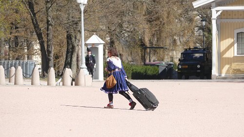 Oslo Eine Dame in Tracht