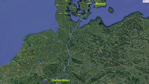 Hahnstätten – Malmö Sa 27.01.2018 Hahnstätten – Puttgarden – [DANMARK] – Rødby – Öresundbrücke – [SVERIGE] – Malmö, ‚First Hotel Jörgen Kock‘, 9 Std. 14 Min. / 867 km / Karte