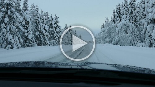 Östersund – Fauske Viel Schnee. Abkürzung nach Slagnäs.