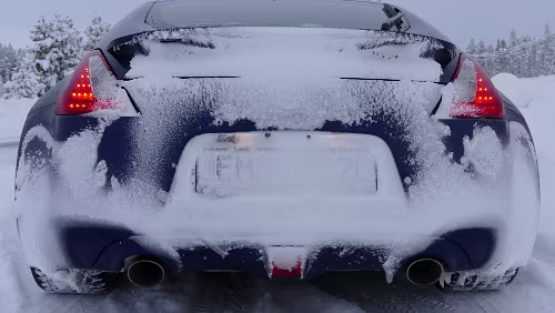 Östersund – Fauske Mitten im Nichts auf der Abkürzungsstrecke zwischen Slagnäs und Arjeplog.