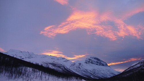 Tromsø – Saltstraumen Feuriger Sonnenaufgang