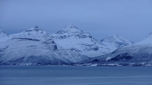 Tromsø – Saltstraumen Dieses mal kein blauer Himmel aber trotzdem ein grandioses Panorama
