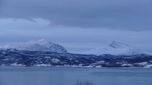 Tromsø – Saltstraumen Dieses mal kein blauer Himmel aber trotzdem ein grandioses Panorama