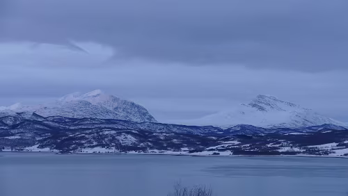 Tromsø – Saltstraumen Dieses mal kein blauer Himmel aber trotzdem ein grandioses Panorama