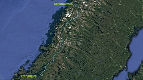 Saltstraumen – Trondheim Di 06.02.2018 Saltstraumen – Trondheim, ‚Best Western Chesterfield Hotel‘, 9 Std. 30 Min. (690 km) / Karte