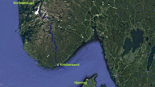 Norheimsund – Kristiansand – Hjørring Fr 09.02.2018 Norheimsund – Hjørring, ‚Hjørring Kro‘, 10 Std. 20 Min. 6 Std. 20 Min. (390 km) Norheimsund - Kristiansand / 15 Min. (15,1 km) Hirtshals -...