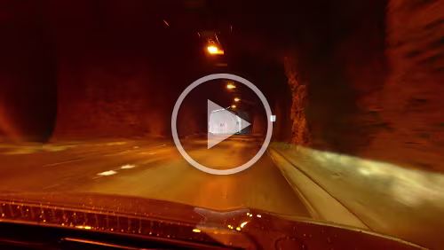 Norheimsund – Kristiansand – Hjørring Ein Abschnitt im Røldalstunnelen, da ist alles ruhig