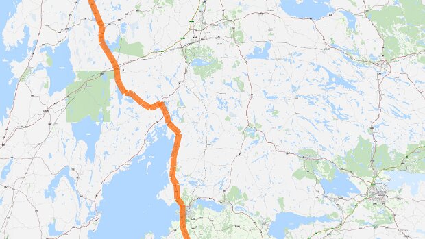 Alternative Streckenführung Malmö – Kristinehamn