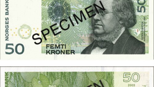 Seddel 50-kroneseddel, Utgave VII, Gyldig fra 20.01.1997, Gyldig, © Norges Bank