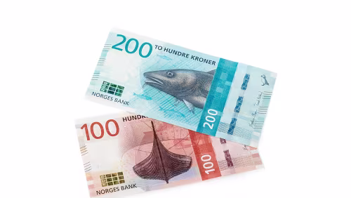 Seddel 100- og 200-kronesedler, © Norges Bank