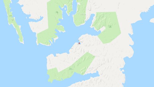 Longyearbyen Fr 01.02.2019 Longyearbyen; ‚Coal Miners’ Cabins‘ / Karte