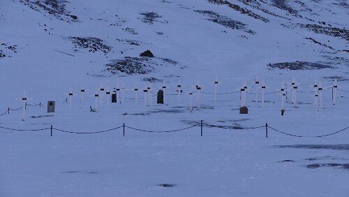 Longyearbyen Ein alter, nicht mehr „in Betrieb“ befindlicher, Friedhof