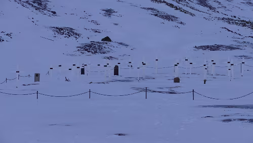 Longyearbyen Ein alter, nicht mehr „in Betrieb“ befindlicher, Friedhof