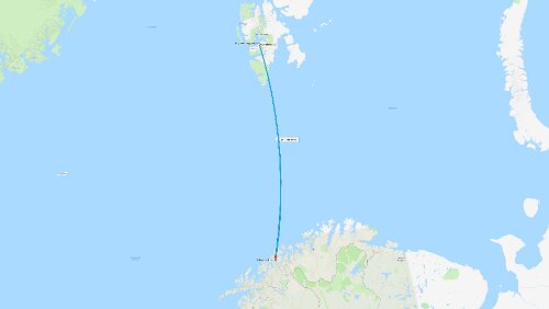 Longyearbyen – Tromsø So 03.02.2019 FLY Longyearbyen – Tromsø SK4425, 738, 14:55 – 16:30, ‚Sydspissen Hotel‘ / 1 Std. 45 Min. / Karte