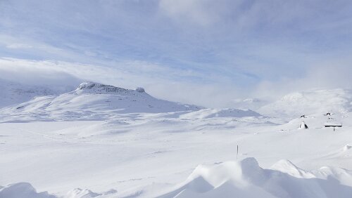 Haugesund – Haukeli Spuren im Schnee