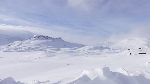 Haugesund – Haukeli Spuren im Schnee