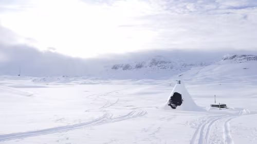 Haugesund – Haukeli Spuren im Schnee