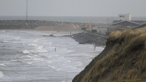 Hjørring – Vågsli Respekt, bei +5°C und einem sehr flotten Wind ins Wasser gehen, da darf man nicht zimperlich sein.