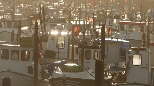 Hjørring – Vågsli Kleine Boote im Hafen von Hirtshals