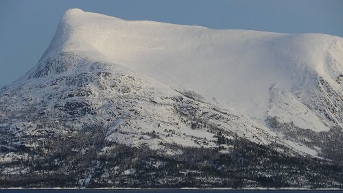 Storjord i Tysfjord – Tromsø Auf der Überfahrt von Bognes nach Skarberget