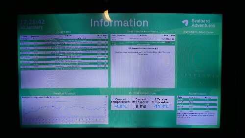 Tromsø – Longyearbyen Die Temperatur gerade noch OK, wärmer dürfte es nicht mehr werden