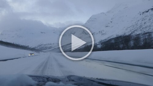 Tromsø – Vuollerim Noch ist es trüb