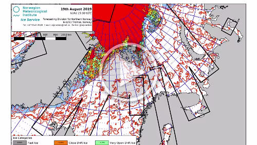 Eiskarten Eiskarten als Video, die Gesamtübersicht , Quelle: Norwegian Ice Service - MET Norway