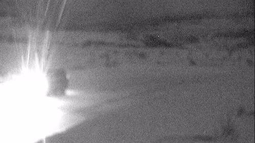 Kuriose Aufnahmen Sieht nach dem letzten Fahrzeug der Kolonne aus