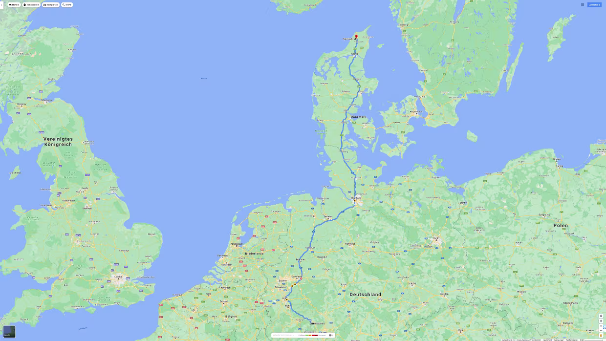 24.01.2020 Hahnstätten – Hjørring Karte – Reiseroute Fr 24.01.2020 Hahnstätten – Hjørring, 9 Std. 59 Min. (991 km) Unterkunft Unterkunft Aktuelle...