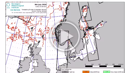 Eiskarten Eiskarten als Video, die Baltikum , Quelle: Norwegian Ice Service - MET Norway