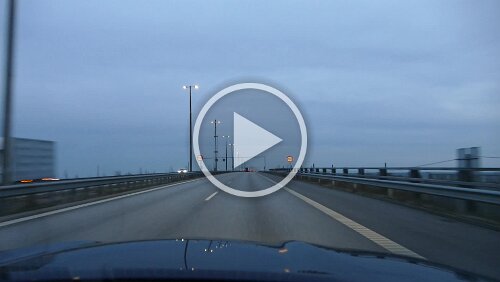 Hahnstätten – Puttgarden – – Rødby – Malmö Fahrt über die Øresundsbron (dänisch-schwedische Hybridschreibweise).