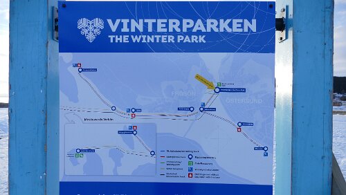 Sunne – Östersund Mehrere Wege führen über den See.